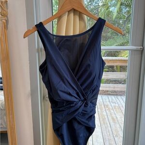 Women’s Miraclesuit Deep Blue Swimwear One Piece size 10